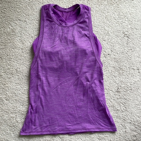Lululemon work the circuit tank in Heathered Moonlit Magenta - Picture 7 of 13